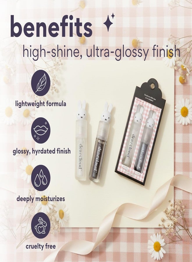 dearcloud Miffy Lip Serum Jelly Duo - Hydrating Lip Gloss for Women with Hyaluronic Acid, Rosehip & Jojoba Seed Oils- Korean Skin Care pH Color Changing Lip Gloss Set - Image 4